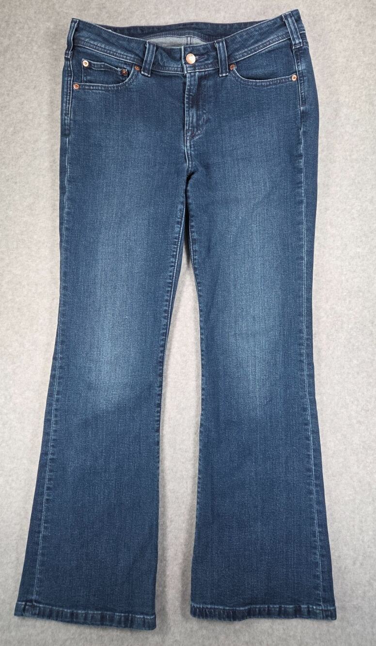 GAP Women's '70s Flare Jeans Low Rise Blue Denim Size 29 8R Stretch Vintage Styl